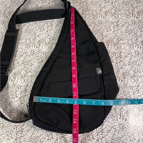 AmeriBag Black Nylon Shoulder Bag Sling Purse - Picture 10 of 10